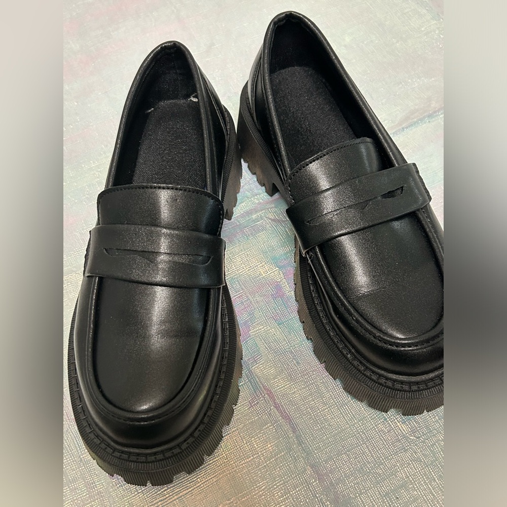 Never worn black loafers size 6.5
